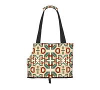 WZYCWB Random Geometric Patterns Lightweight travel bag for cats & breathable small dog shoulder bag for easy portability
