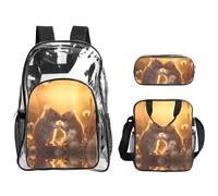 WZYCWB Rats in Love Printed backpack set | Lunch bag and pencil case | Perfect for work, business trips, and vacations.