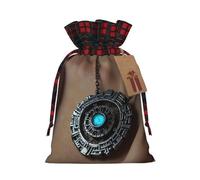 WZYCWB Realistic Necklace Patterned Medium Christmas Drawstring Bags, Birthday Party Gift Storage, Holiday Gift Wrapping Bags