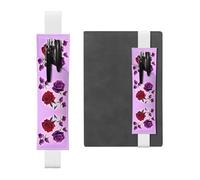 WZYCWB Red and purple roses Diary pencil pouches, PVC pen holders and pen holders with elastic bands, and bookmarks are the best gift choices.