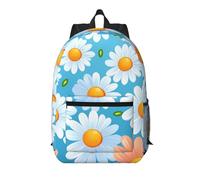 WZYCWB red and white daisy Printed backpack with pockets - suitable for work, business trips, travel, sports
