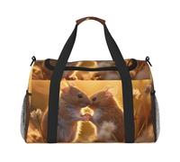 WZYCWB Red Bird Head Handheld travel bag weekend bag fitness yoga bag suitable for fitness and other scenarios, Rats In Love, One Size