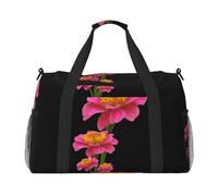 WZYCWB Red Leaf Bird Printed fitness travel bag. Perfect for yoga training, short trips, and swimming gear., Fine Leaf Chrysanthemum, One Size