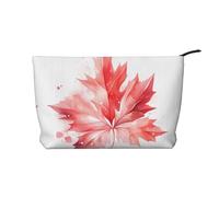 WZYCWB Red Maple Leaf Patterned Toiletry Storage Bag, Essential for organizing Cosmetics and Skincare Products.