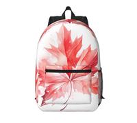 WZYCWB Red Maple Leaf Printed backpack with pockets - suitable for work, business trips, travel, sports