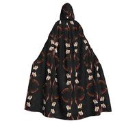 WZYCWB Red panda pattern Printed hooded cape suitable for masquerade, Halloween party cosplay props