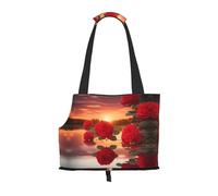 WZYCWB red roses at sunset Printed Pet Shoulder Bag - Lightweight, Breathable Travel Small Pet Shoulder Bag