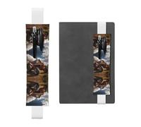 WZYCWB Red Tractor Adjustable Journal Bookmark, Leather Pen Holder Bookmark, Perfect for Back to School Christmas Gift Bookmark Leather Pen Holder,