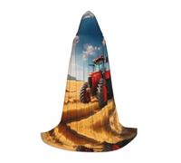 WZYCWB Red Tractor L Patterned Hooded Cape Cosplay Costume - Holiday Party Costume Props