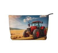WZYCWB Red Tractor Patterned Toiletry Storage Bag, Essential for organizing Cosmetics and Skincare Products.