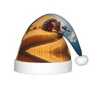 WZYCWB Red Tractor Print Christmas Party Hat, Children's Class Activity Gift, Christmas Holiday Decoration Prop