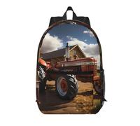WZYCWB Red Tractor Printed backpack with pockets - suitable for work, business trips, travel, sports