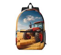 WZYCWB Red Tractor Printed backpack with pockets - suitable for work, business trips, travel, sports