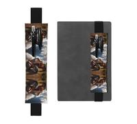 WZYCWB Red Tractor Printed Large-Capacity PVC Pen Holder + Creative Diary Pen Bag Set with Elastic Band Anti-Slip Design