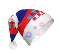 WZYCWB Republic of Croatia flag Adult New Year Christmas hat, with LED lights, unisex plush Christmas hat, New Year Christmas party gift