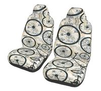 WZYCWB Retro bicycle Car Seat Protectors (2 Pack), Auto Seat Covers Guard Sedan, SUV, Truck, Van, Bus & Ferry Seats