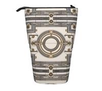 WZYCWB Retro Geometric Figure Retractable Storage Container for Pen Holders, Makeup Brush Holders, or Coin Drawstring Bags.