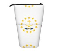 WZYCWB Rhode Island State Flag Printed Retractable Pen Holder for Dorm or Office use.