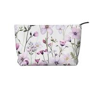 WZYCWB Rhododendron Illustration Pattern Patterned Toiletry Storage Bag, Essential for organizing Cosmetics and Skincare Products.