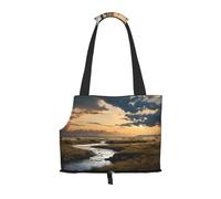 WZYCWB Rivers and plains Lightweight travel bag for cats & breathable small dog shoulder bag for easy portability