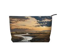 WZYCWB Rivers and Plains Patterned Toiletry Storage Bag, Essential for organizing Cosmetics and Skincare Products.