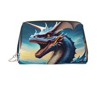 WZYCWB Roaring Dragon Patterned Leather Cosmetic Bag - Perfect for Carry-On or Home Organization