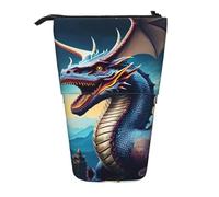 WZYCWB Roaring Dragon Printed Retractable Pen Holder Suitable for use as a Simple Cosmetic Bag, Wallet, etc.