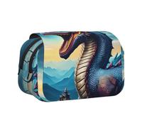 WZYCWB Roaring Dragon Printing Portable Pencil Case ideal for organizing pens in the office or storing makeup brushes