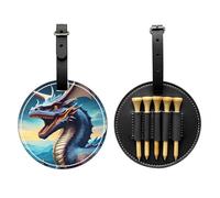 WZYCWB Roaring Dragon Special Printed Golf tee Storage Bag - Portable Hanging Buckle Design