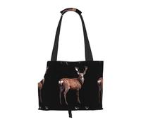 WZYCWB Robust red deer Printed Pet Shoulder Bag - Lightweight, Breathable Travel Small Pet Shoulder Bag