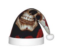 WZYCWB Rose Skull Blood Print Christmas Party Hat, Children's Class Activity Gift, Christmas Holiday Decoration Prop