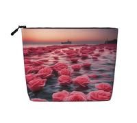 WZYCWB roses by the sea Patterned cosmetic bag, travel cosmetic bag, multifunctional storage bag, storage for daily necessities