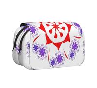 WZYCWB Rotating purple flowers Patterned Portable Pencil Case ideal for organizing pens in the office or storing makeup brushes