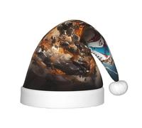 WZYCWB Rugby on Fire Patterned Christmas Party Hat, Children's Class Activity Gift, Christmas Holiday Decoration Prop