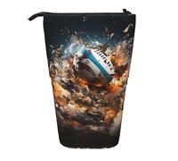 WZYCWB Rugby on Fire Retractable Storage Container for Pen Holders, Makeup Brush Holders, or Coin Drawstring Bags.