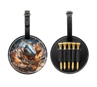 WZYCWB Rugby on Fire Special Printed Golf tee Storage Bag - Portable Hanging Buckle Design