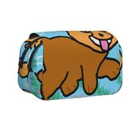 WZYCWB running cartoon dog Printing Portable Pencil Case ideal for organizing pens in the office or storing makeup brushes