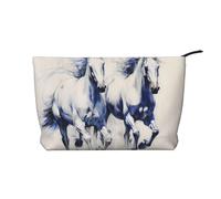 WZYCWB Running Horse Patterned Toiletry Storage Bag, Essential for organizing Cosmetics and Skincare Products.