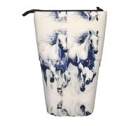 WZYCWB Running Horse Retractable Storage Container for Pen Holders, Makeup Brush Holders, or Coin Drawstring Bags.