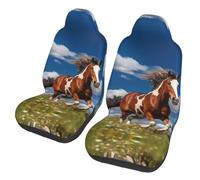 WZYCWB Running Horses Car Seat Protectors (2 Pack) - Vehicle Seat Covers for Sedan, SUV, Truck & Van, Interior Protection
