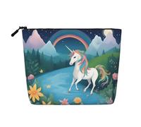 WZYCWB running unicorns Patterned cosmetic bag, travel cosmetic bag, multifunctional storage bag, storage for daily necessities