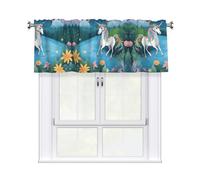WZYCWB running unicorns Printed blackout curtains 54x18 inches for bedrooms and living rooms