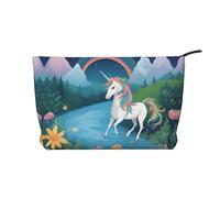 WZYCWB Running Unicorns Printed Cosmetic Storage Bag, Perfect for Business Trips and Travel.