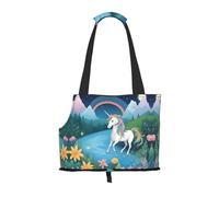 WZYCWB running unicorns Printed Pet Shoulder Bag - Lightweight, Breathable Travel Small Pet Shoulder Bag