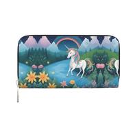 WZYCWB running unicorns Printed zippered wallet perfect for travel, business, and everyday wear. Holds cell phones and cash.