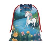 WZYCWB running unicorns S Printed Gift Bags - Perfect for Weddings, Christmas, and Holidays - S/M/L