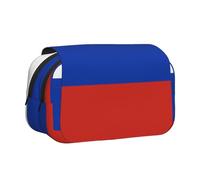 WZYCWB Russian Flag Patterned Portable Pencil Case ideal for organizing pens in the office or storing makeup brushes