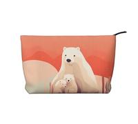 WZYCWB Sad Polar Bear Patterned Toiletry Storage Bag, Essential for organizing Cosmetics and Skincare Products.