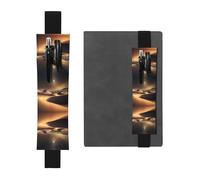 WZYCWB Sahara Desert Printed Large-Capacity PVC Pen Holder + Creative Diary Pen Bag Set with Elastic Band Anti-Slip Design