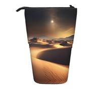 WZYCWB Sahara Desert Printed Retractable Pen Holder Suitable for use as a Simple Cosmetic Bag, Wallet, etc.